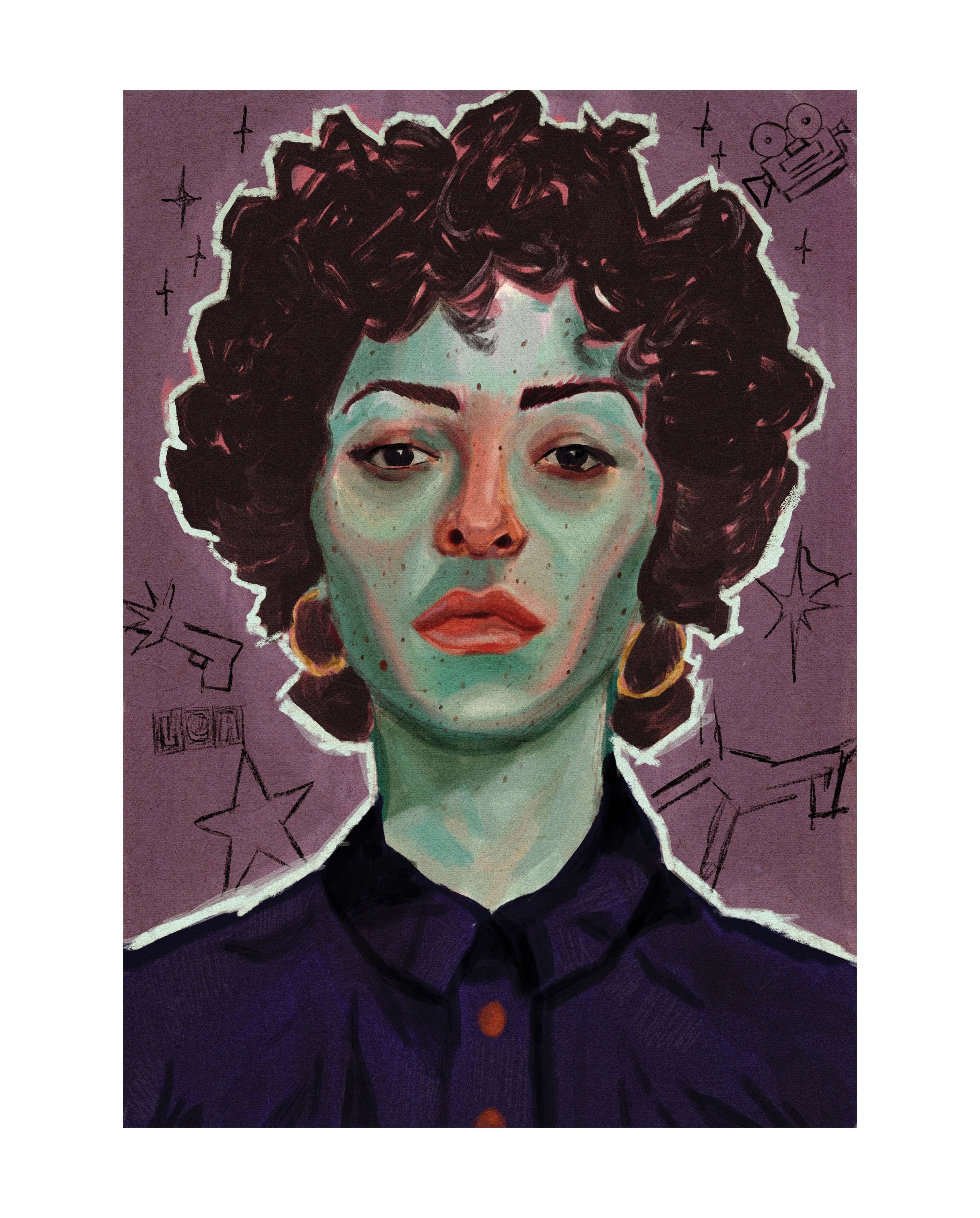 Lights & Cameras Portrait Print