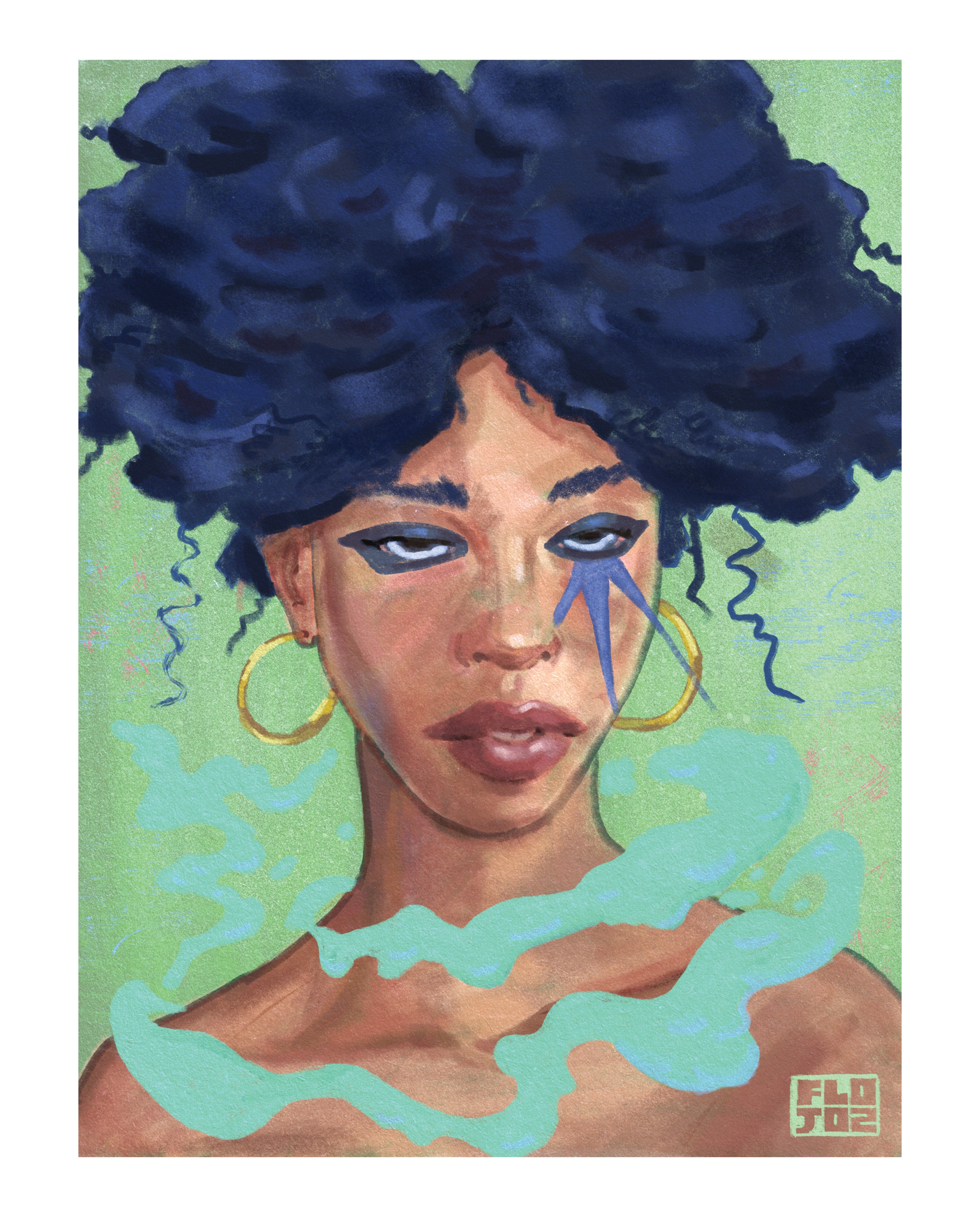 Misty Portrait Print
